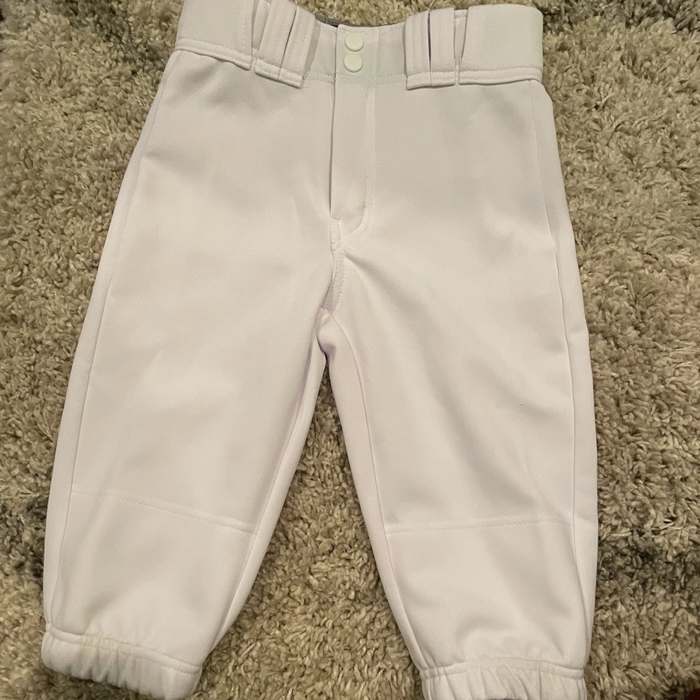 Never worn, new-w/o tags, Easton baseball knickers pants, white, size youth med